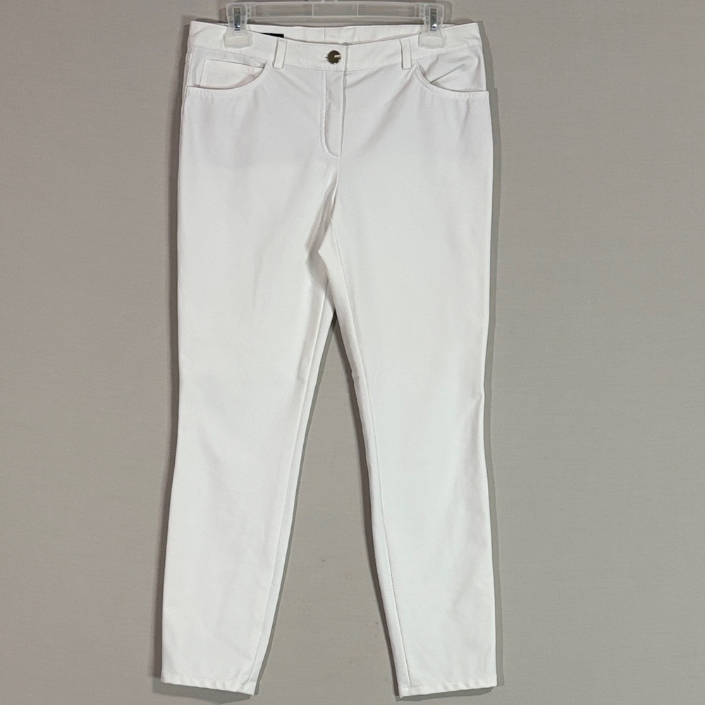 Escada Off-White Slim Ankle Pants Women’s 36 Stretch Tailored
